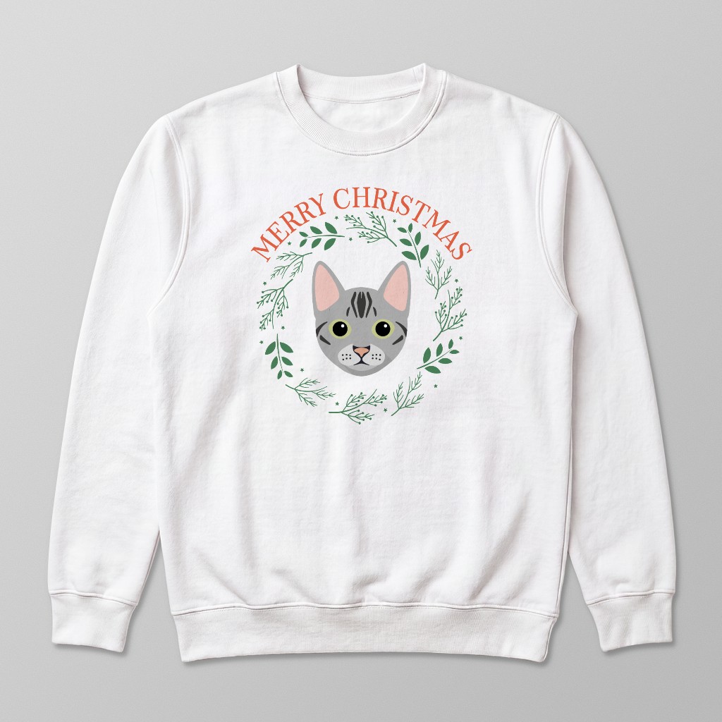 Merry Christmas Wreath: Personalised {breedFullName} Sweatshirt