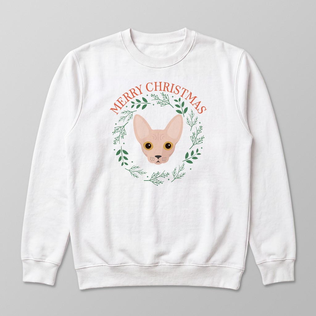 Merry Christmas Wreath: Personalized {breedFullName} Sweatshirt