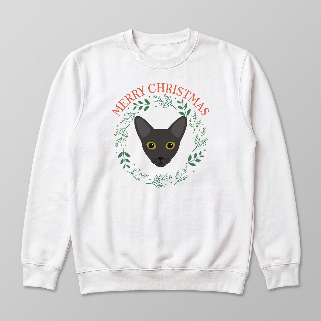 Merry Christmas Wreath: Personalised {breedFullName} Sweatshirt