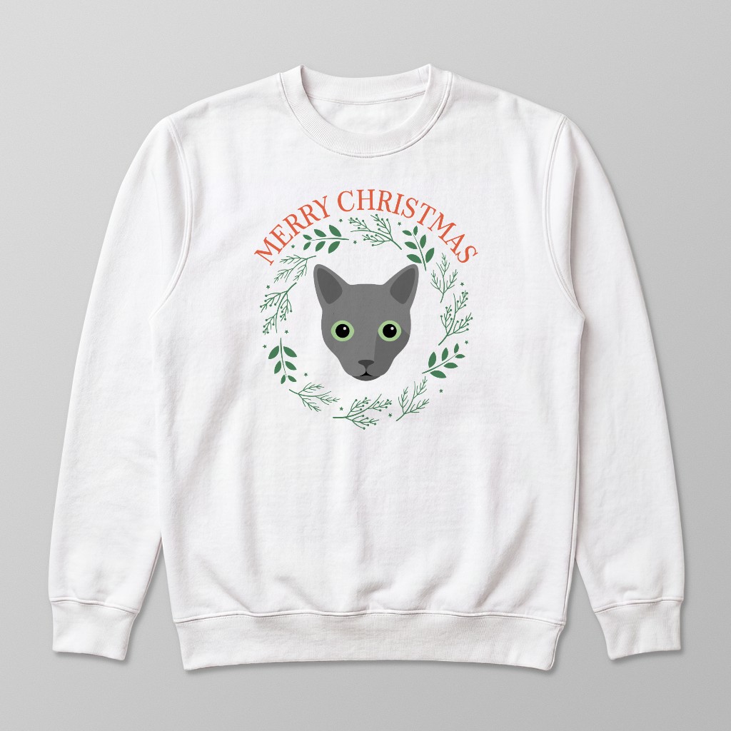 Merry Christmas Wreath: Personalised {breedFullName} Sweatshirt