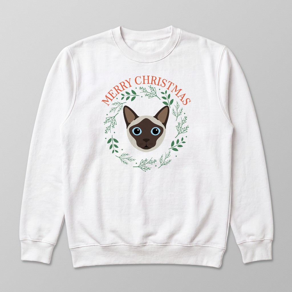 Merry Christmas Wreath: Personalised {breedFullName} Sweatshirt