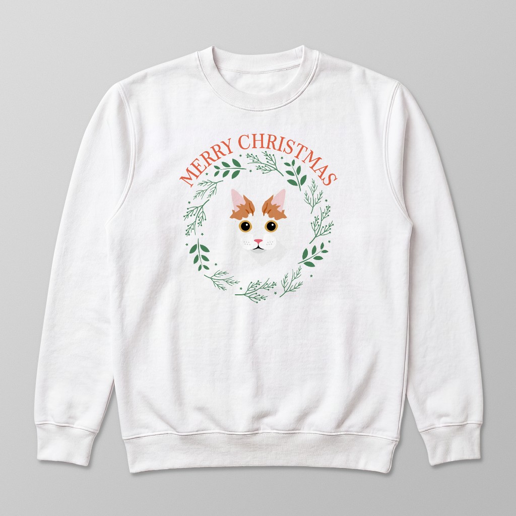 Merry Christmas Wreath: Personalised {breedFullName} Sweatshirt