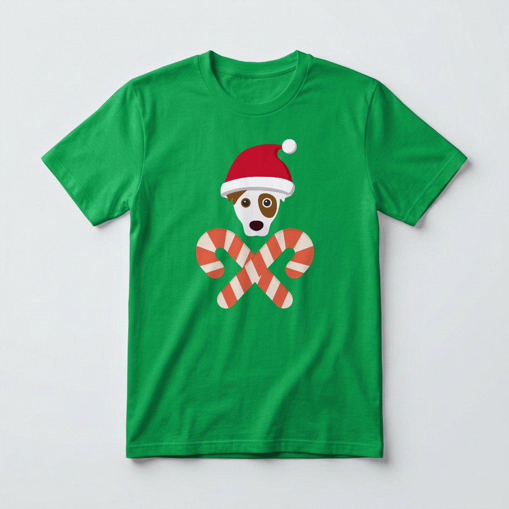 Candy Cane Crossbones: Personalised {breedFullName} T-Shirt