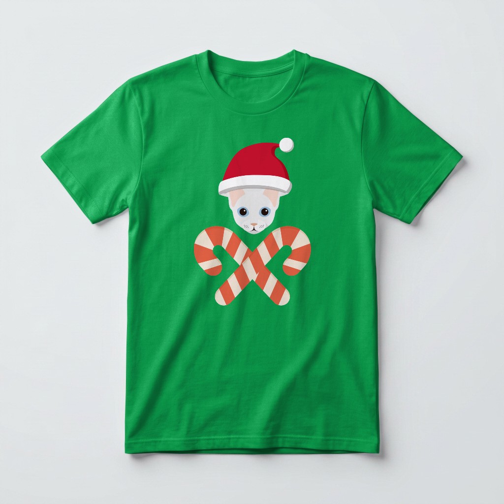 Candy Cane Crossbones: Personalised {breedFullName} T-Shirt