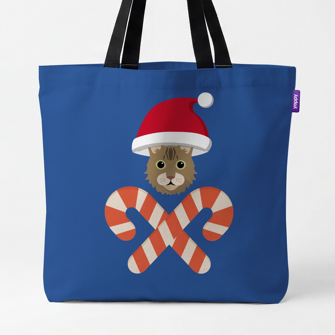 'Candy Cane Crossbones' - Personalized {breedCommonName} Canvas Bag