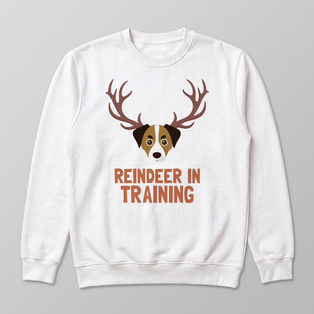 Reindeer In Training: Personalized {breedFullName} Sweatshirt