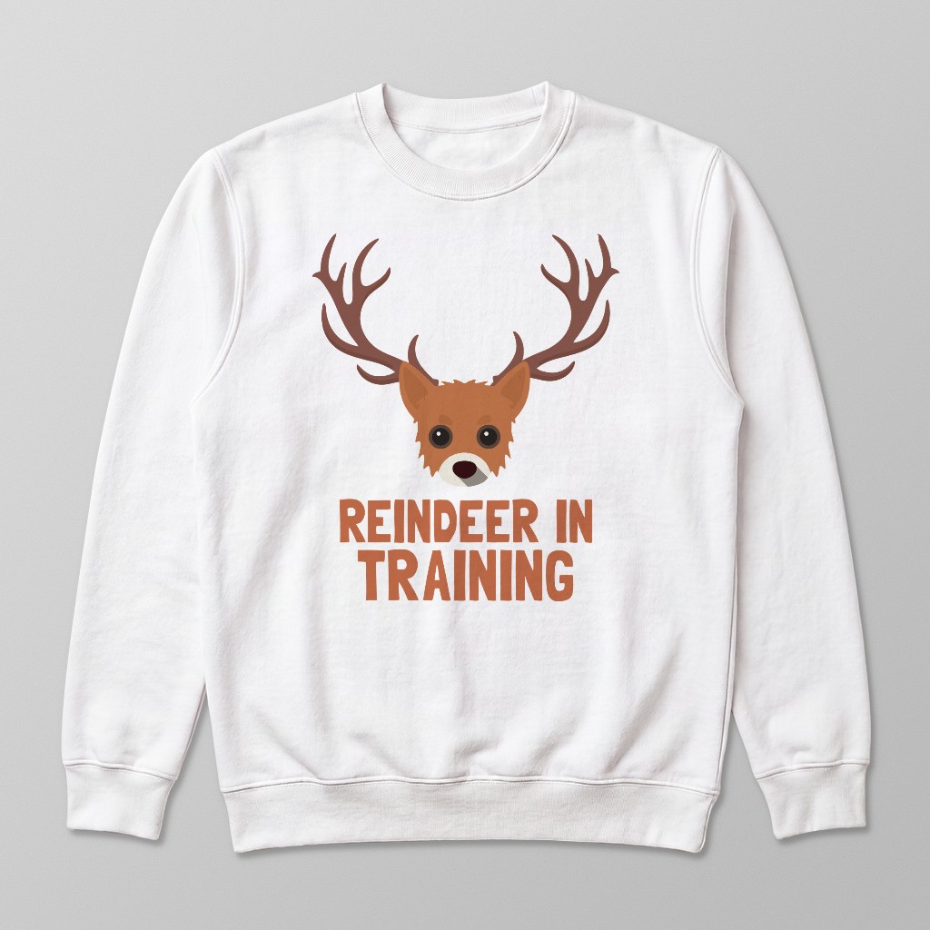 Reindeer In Training: Personalised {breedFullName} Sweatshirt
