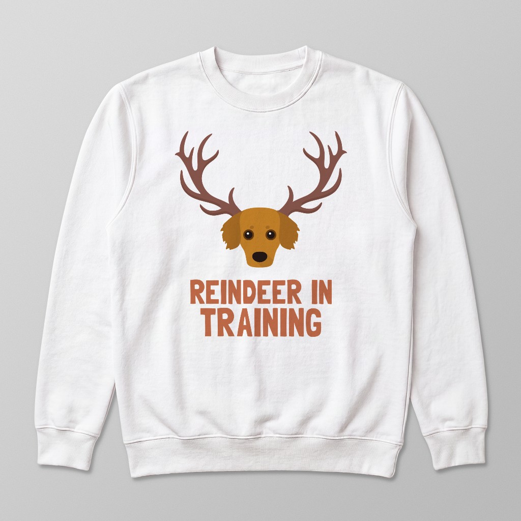 Reindeer In Training: Personalised {breedFullName} Sweatshirt