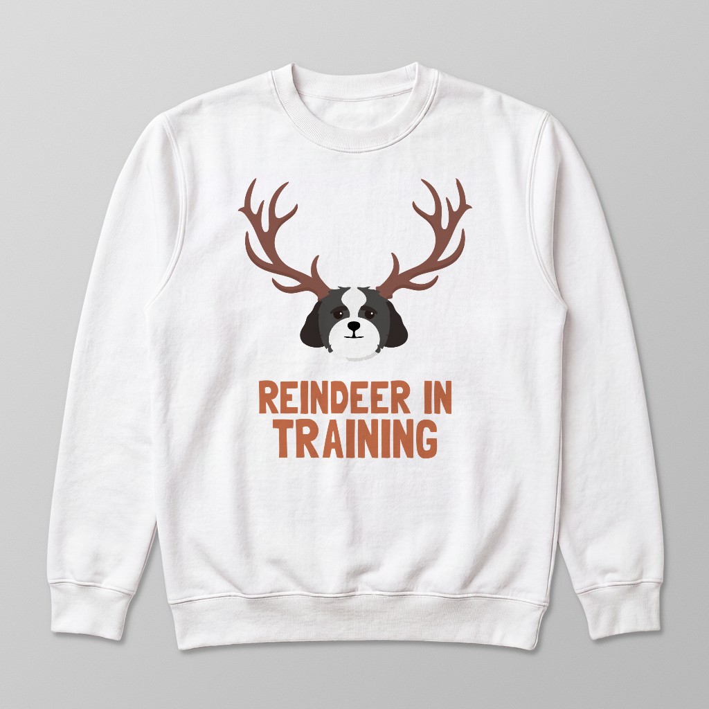 Reindeer In Training: Personalised {breedFullName} Sweatshirt