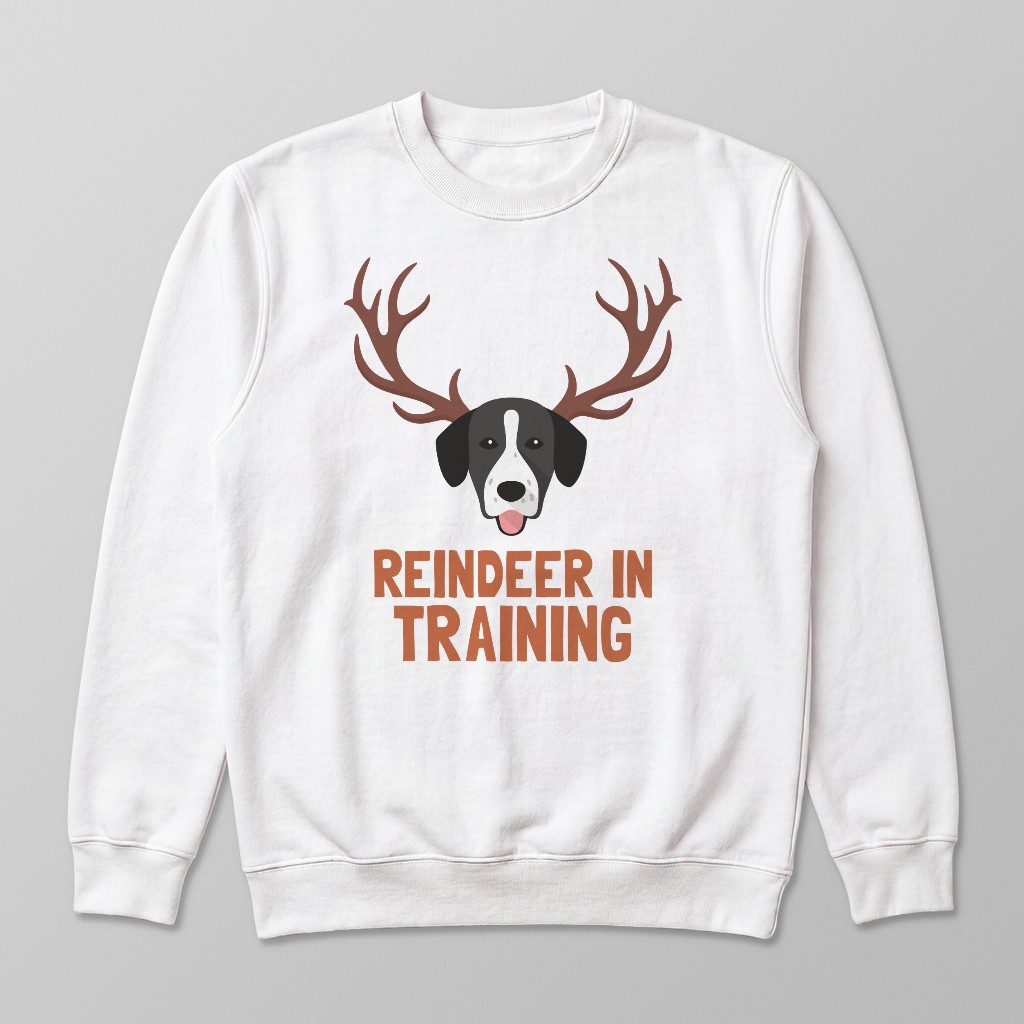Reindeer In Training: Personalized {breedFullName} Sweatshirt