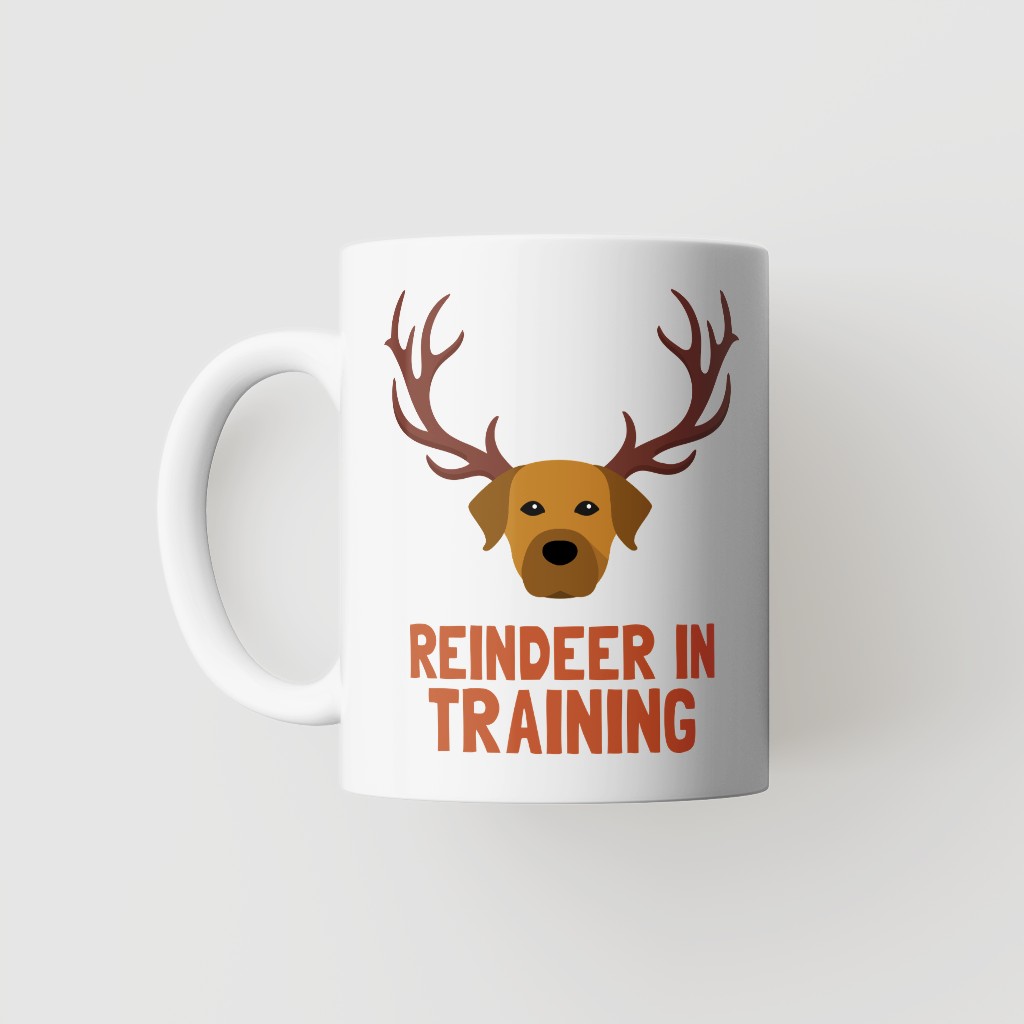 Reindeer In Training: Personalized {breedFullName} Mug