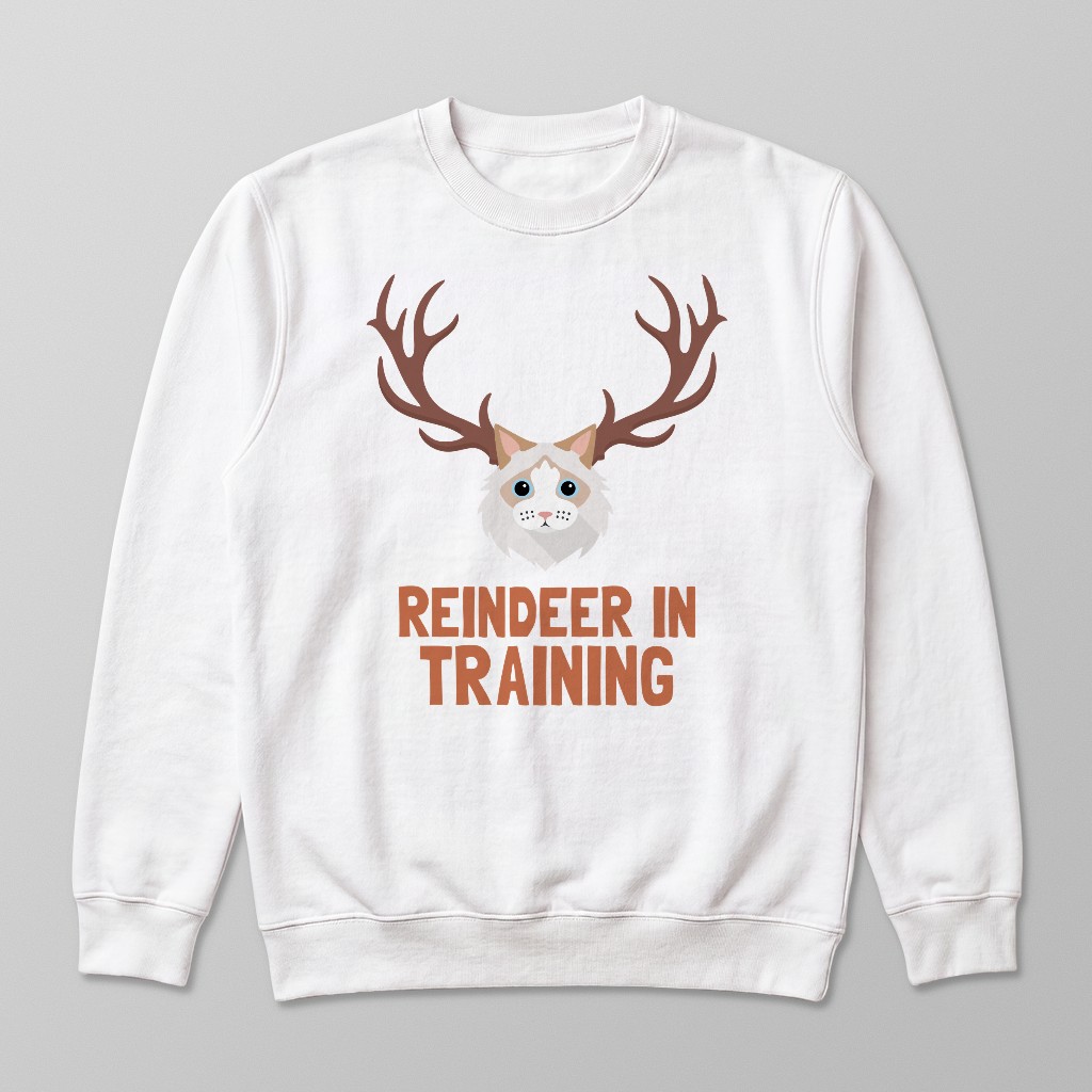 Reindeer In Training: Personalised {breedFullName} Sweatshirt