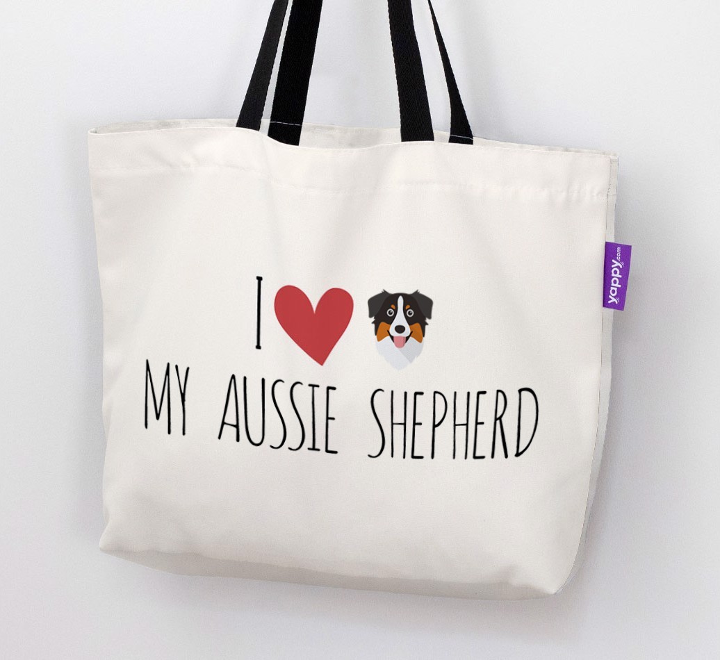 I Love My {breedShortName}: Personalized Canvas Bag
