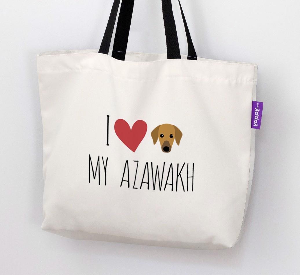I Love My {breedShortName}: Personalized Canvas Bag