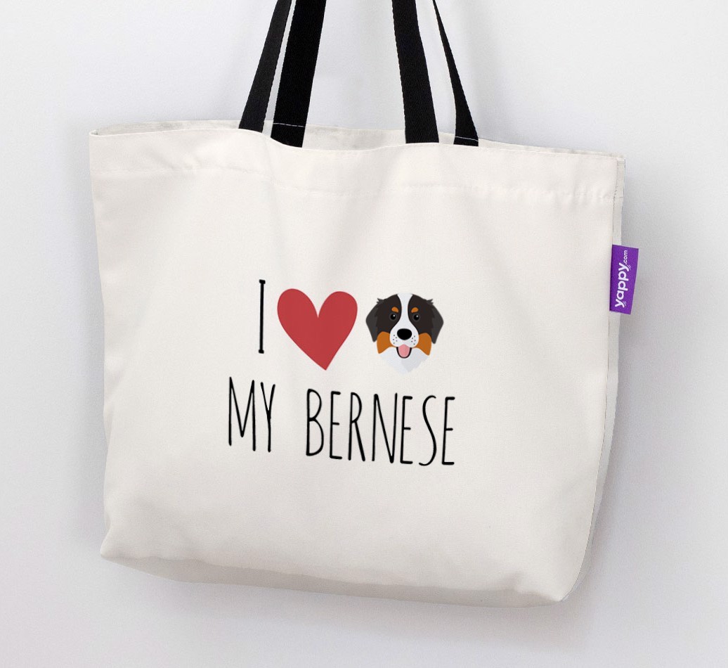 I Love My {breedShortName}: Personalized Canvas Bag