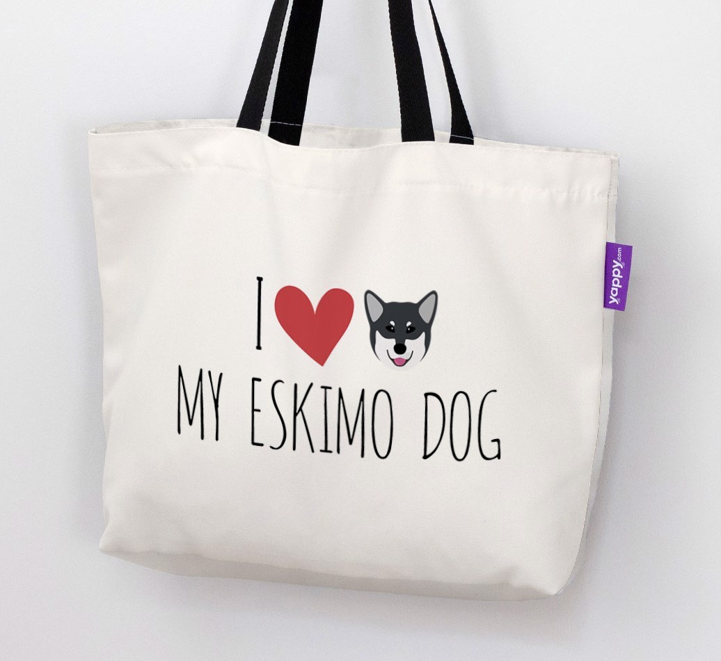 I Love My {breedShortName}: Personalized Canvas Bag