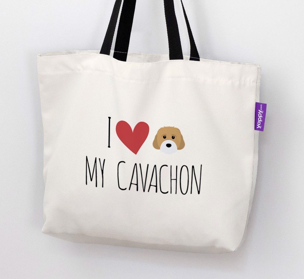 I Love My {breedShortName}: Personalized Canvas Bag
