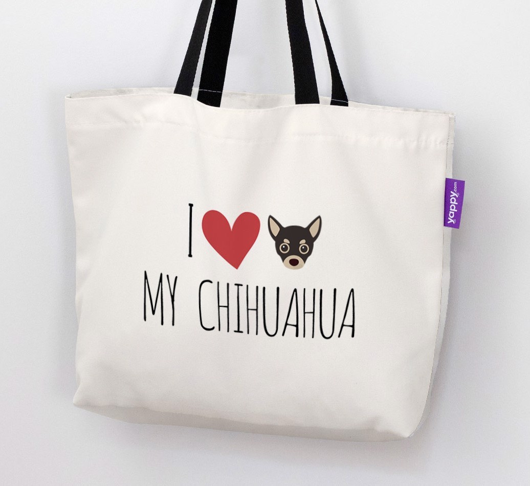 I Love My {breedShortName}: Personalized Canvas Bag