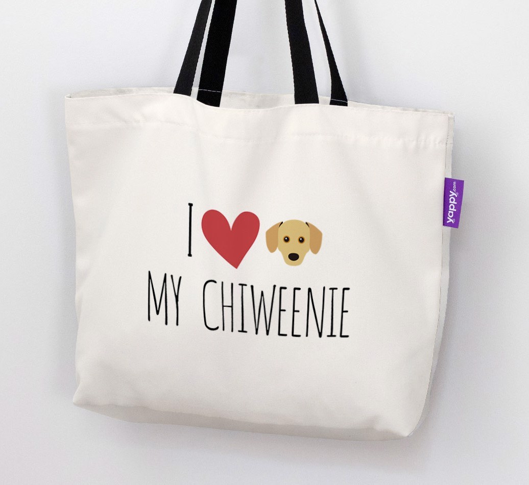 I Love My {breedShortName}: Personalized Canvas Bag