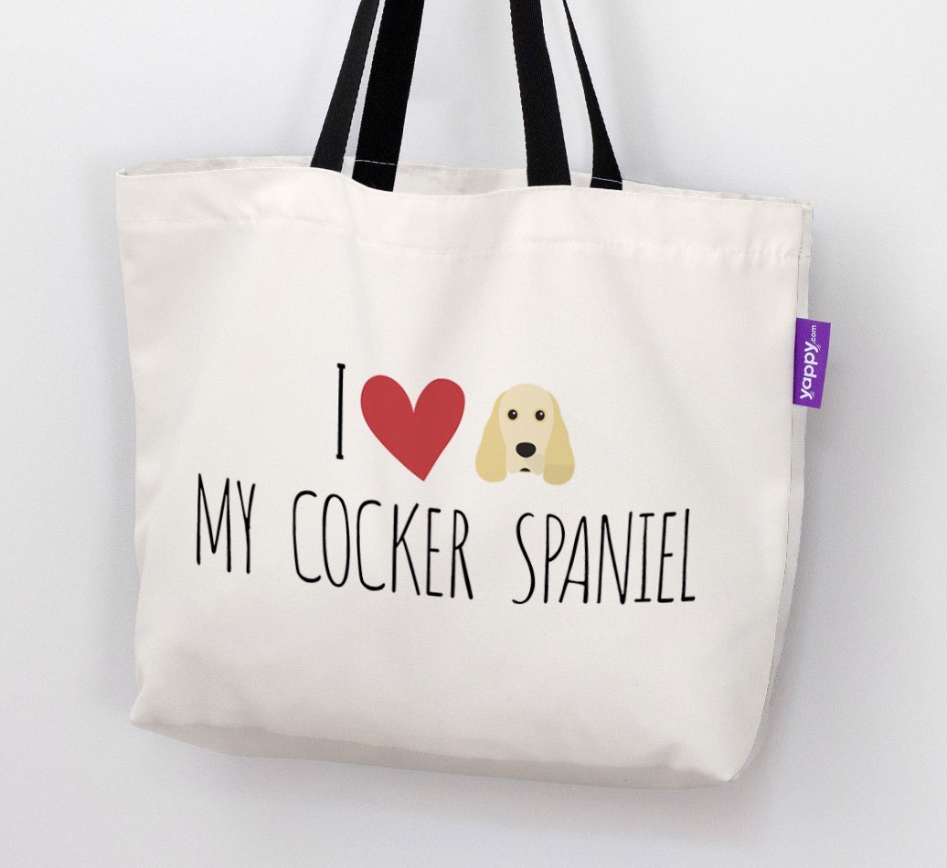 I Love My {breedShortName}: Personalized Canvas Bag