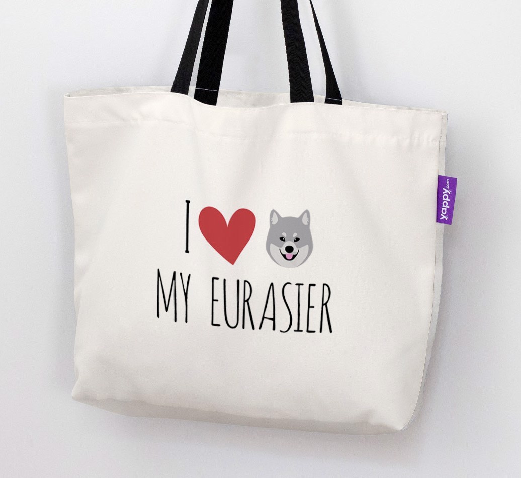 I Love My {breedShortName}: Personalized Canvas Bag