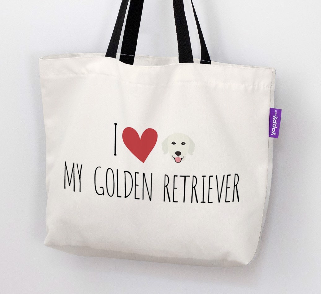 I Love My {breedShortName}: Personalized Canvas Bag