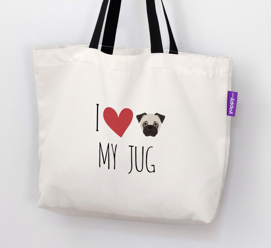I Love My {breedShortName}: Personalized Canvas Bag