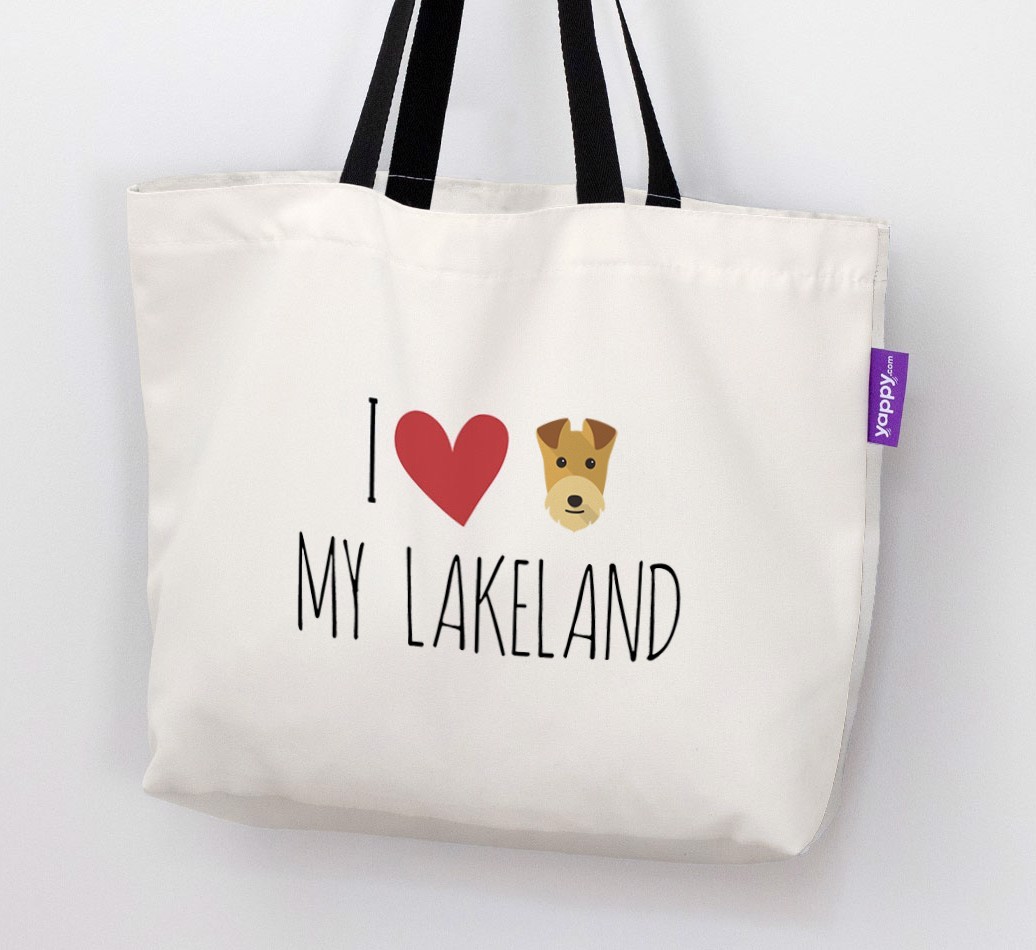 I Love My {breedShortName}: Personalized Canvas Bag
