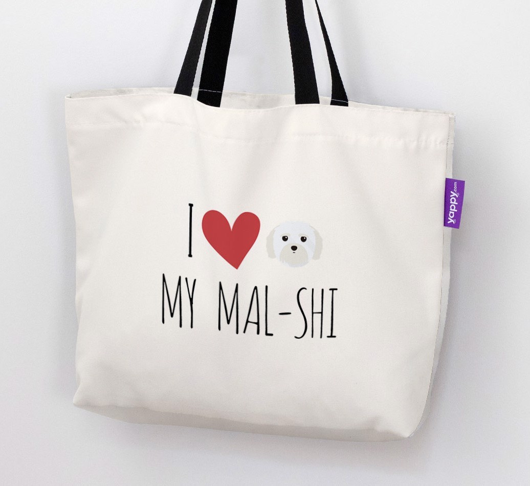 I Love My {breedShortName}: Personalized Canvas Bag