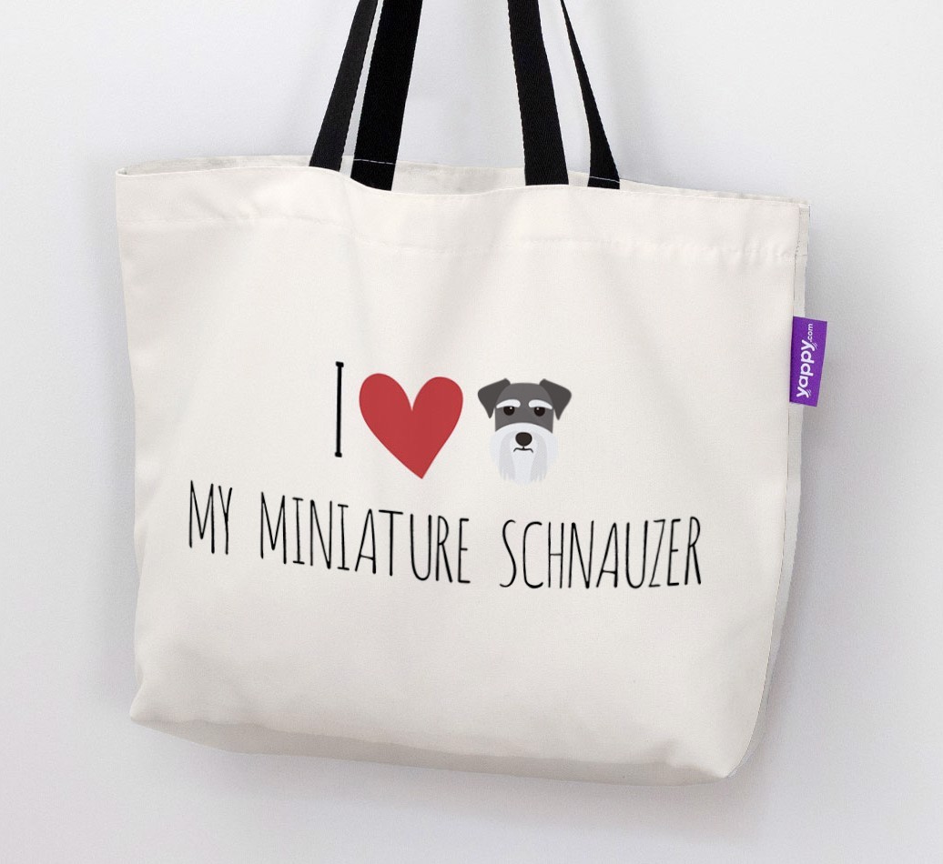 I Love My {breedShortName}: Personalized Canvas Bag