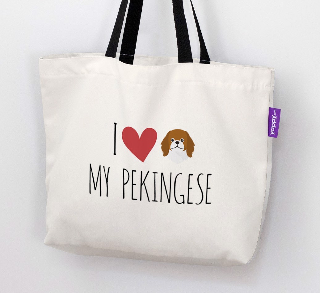 I Love My {breedShortName}: Personalized Canvas Bag