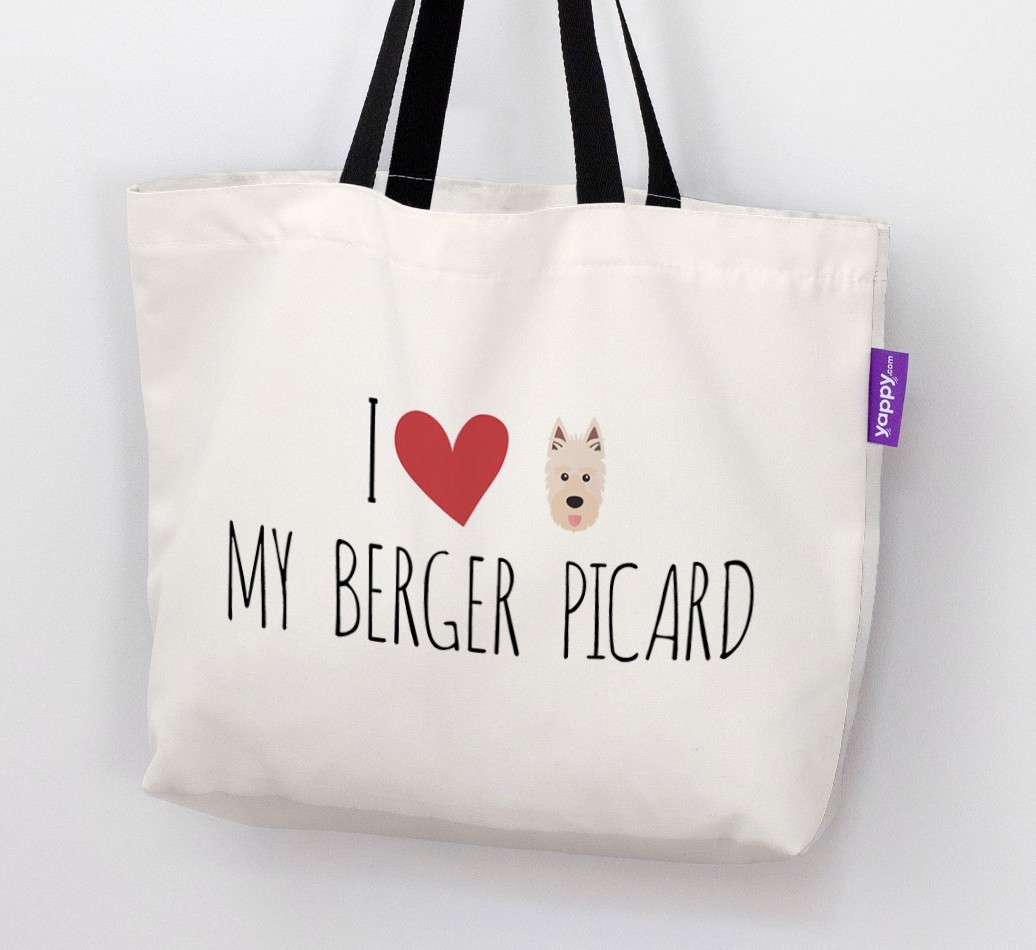 I Love My {breedShortName}: Personalized Canvas Bag