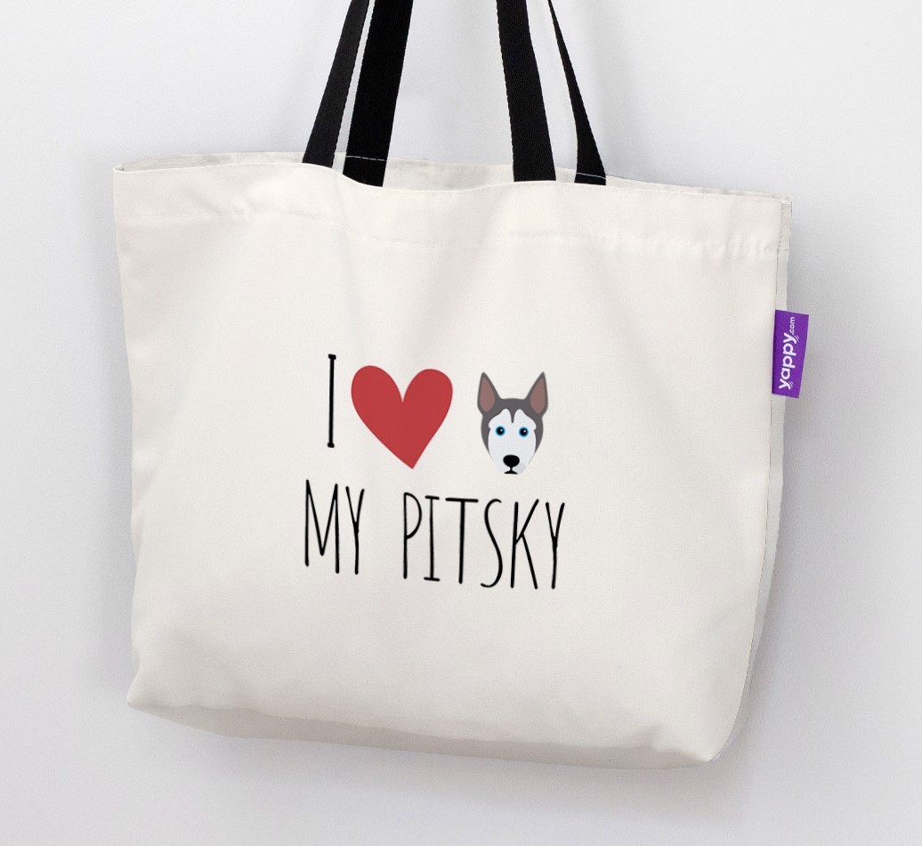 I Love My {breedShortName}: Personalized Canvas Bag