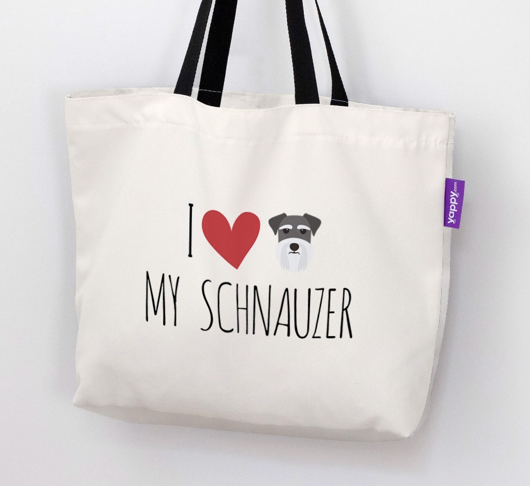 I Love My {breedShortName}: Personalized Canvas Bag