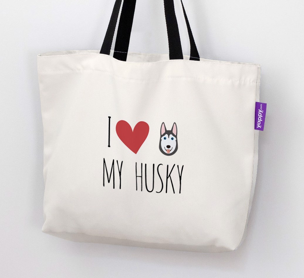 I Love My {breedShortName}: Personalized Canvas Bag
