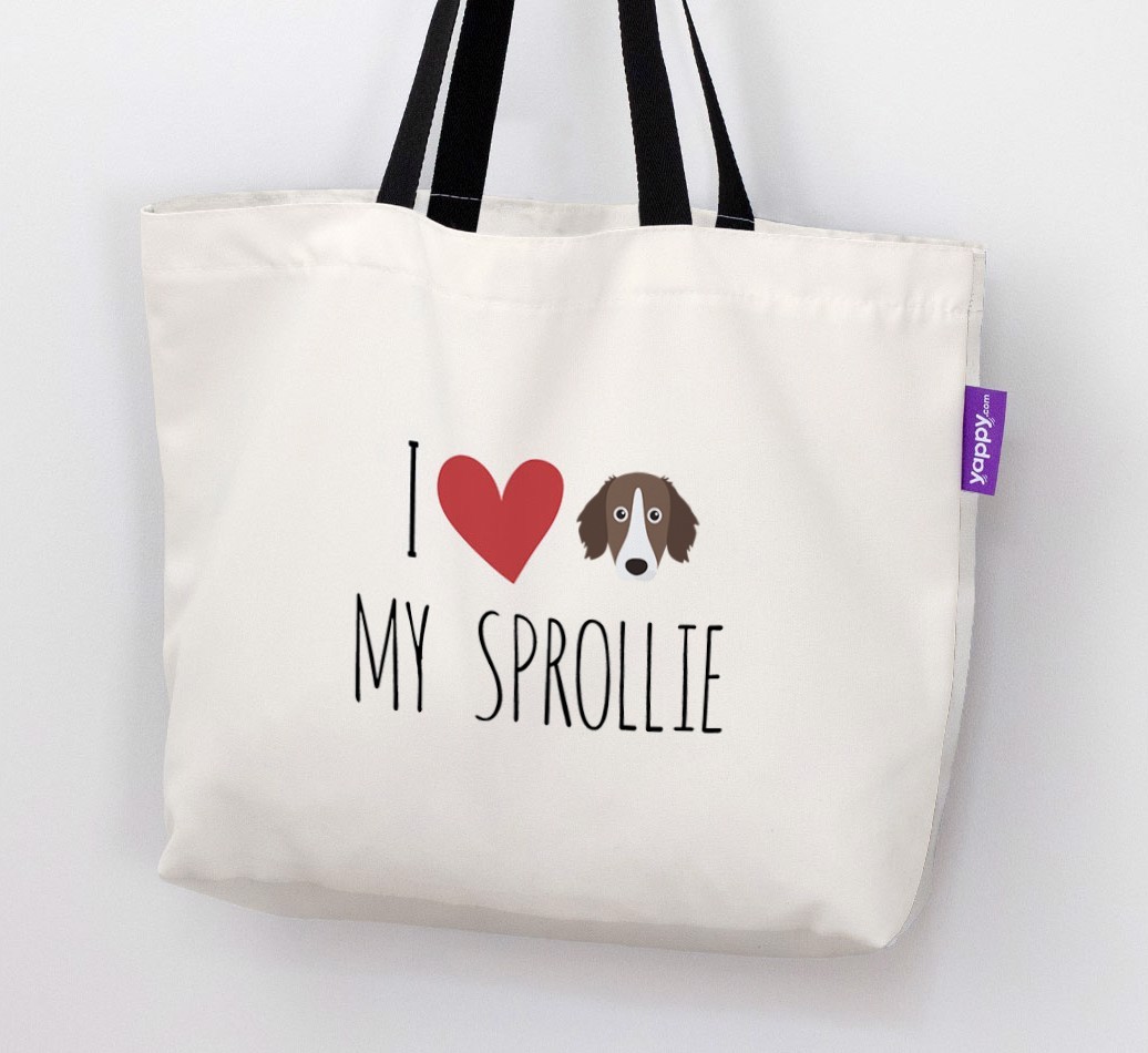 I Love My {breedShortName}: Personalized Canvas Bag