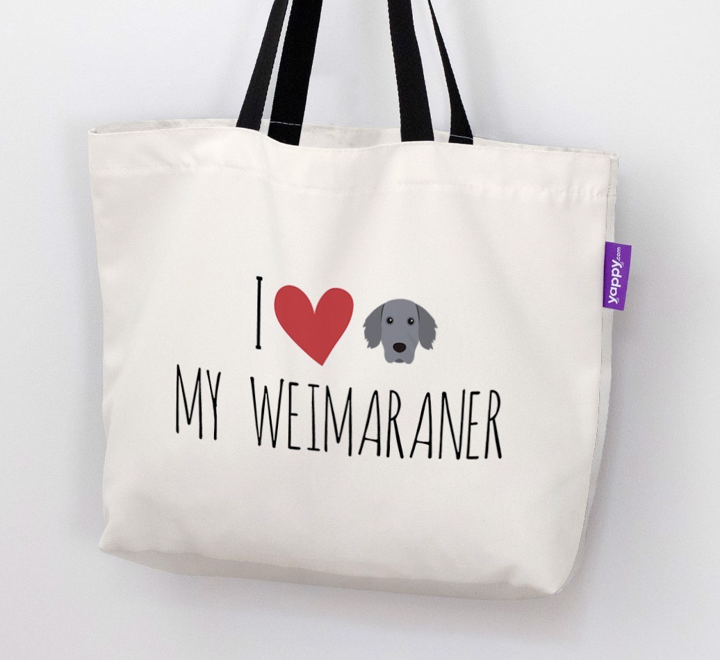 I Love My {breedShortName}: Personalized Canvas Bag