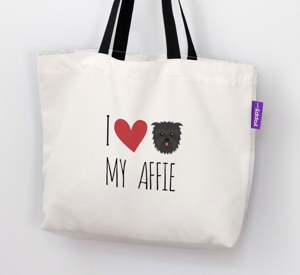 I Love My {breedShortName}: Personalized Canvas Bag