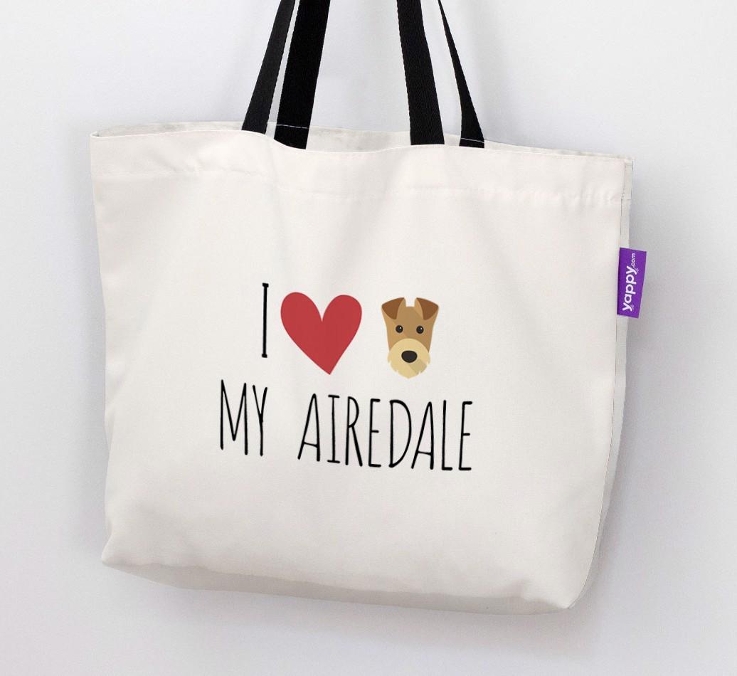 I Love My {breedShortName}: Personalized Canvas Bag