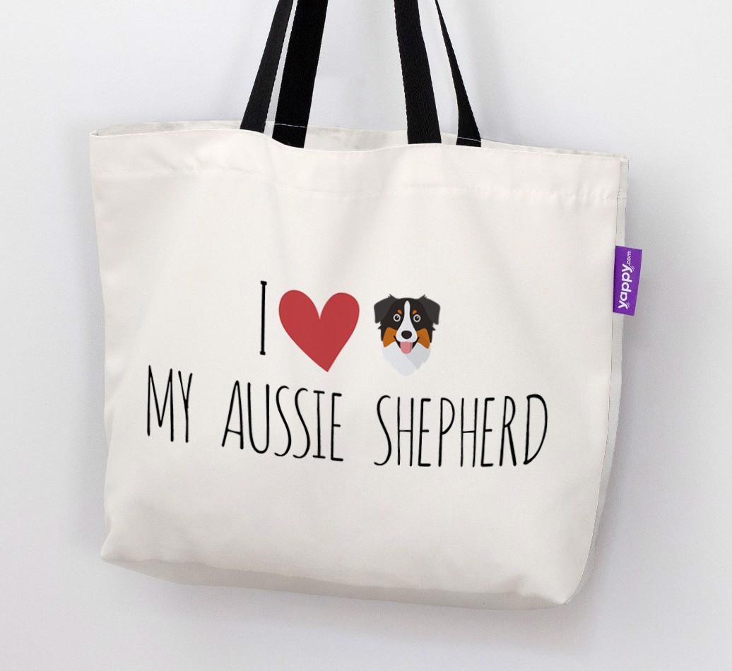 I Love My {breedShortName}: Personalized Canvas Bag