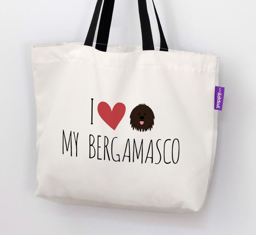 I Love My {breedShortName}: Personalized Canvas Bag