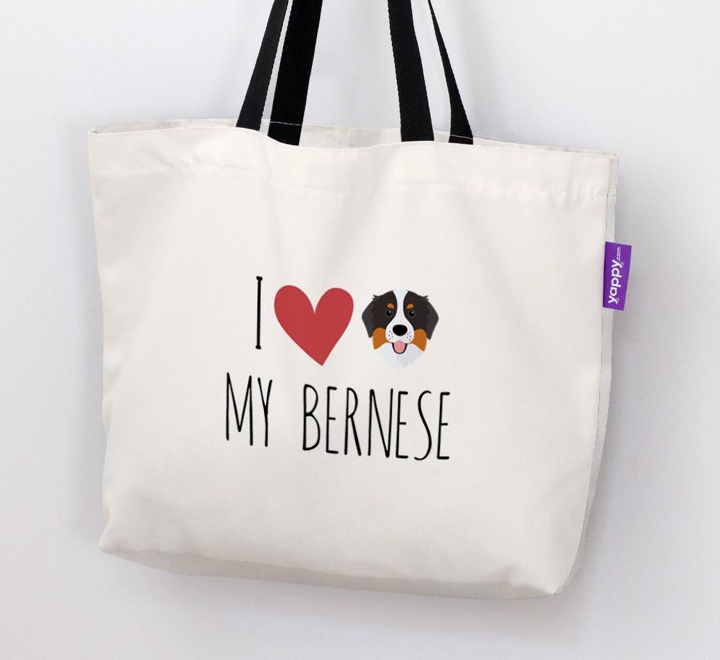 I Love My {breedShortName}: Personalized Canvas Bag