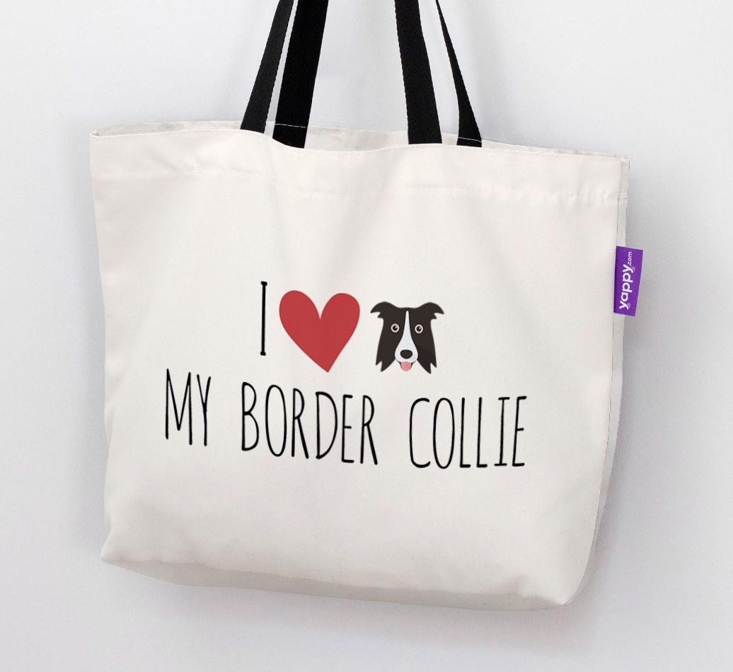 I Love My {breedShortName}: Personalized Canvas Bag