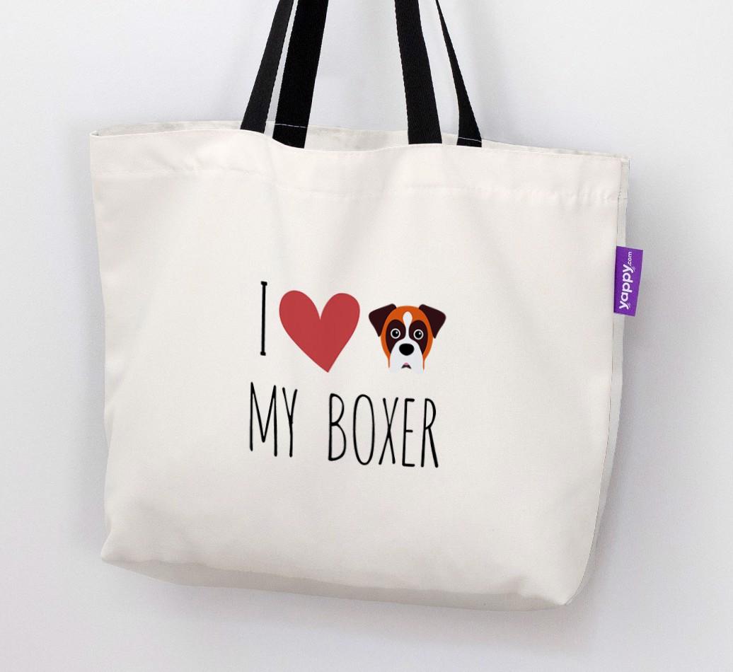 I Love My {breedShortName}: Personalized Canvas Bag