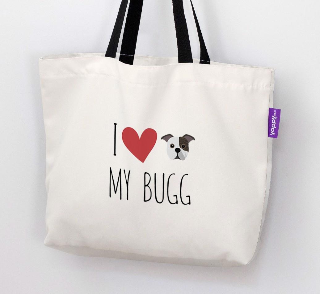 I Love My {breedShortName}: Personalized Canvas Bag