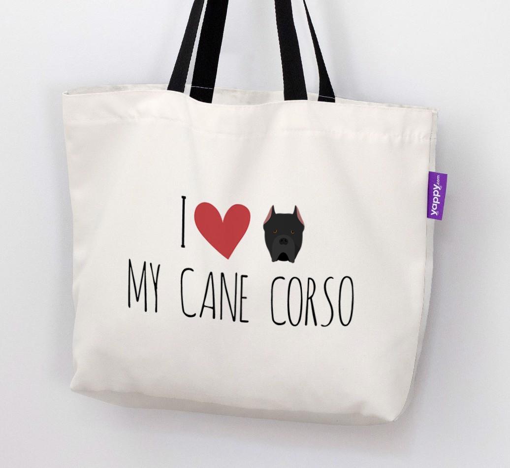 I Love My {breedShortName}: Personalized Canvas Bag