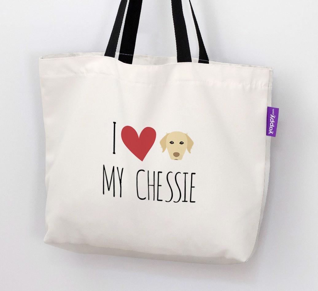 I Love My {breedShortName}: Personalized Canvas Bag