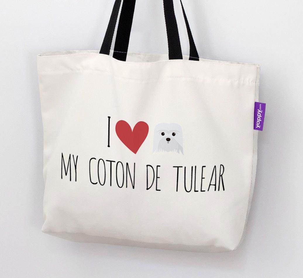 I Love My {breedShortName}: Personalized Canvas Bag