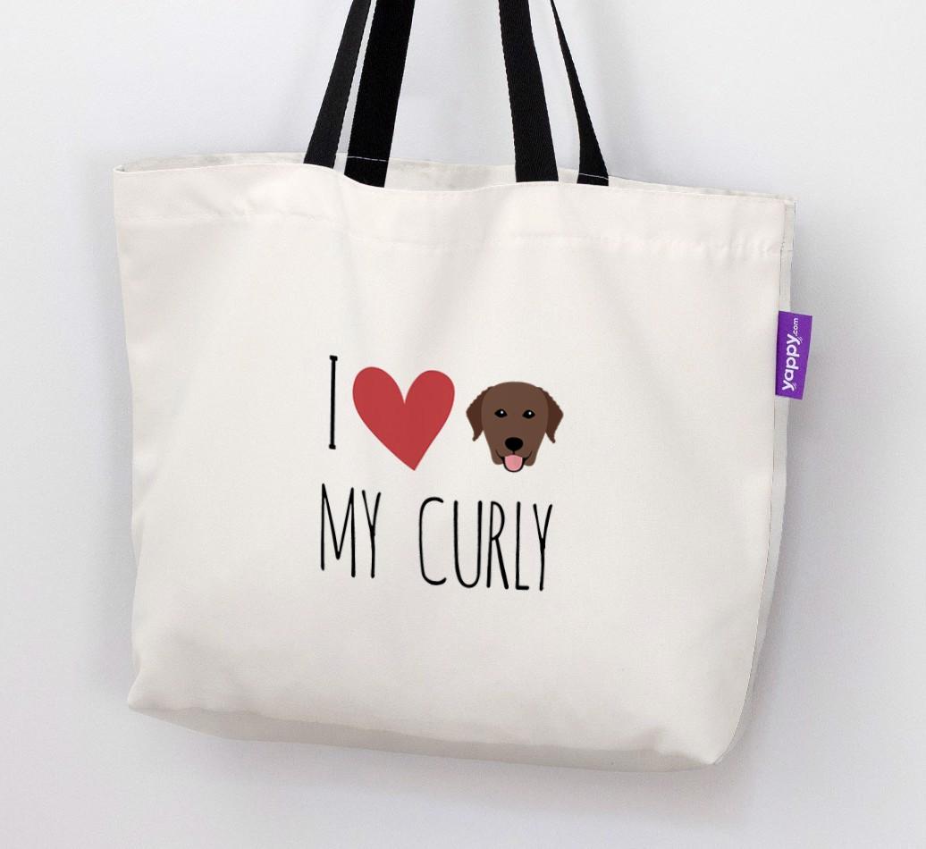 I Love My {breedShortName}: Personalized Canvas Bag