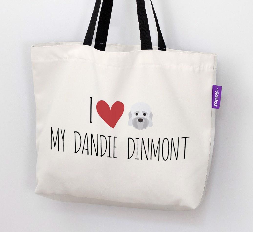 I Love My {breedShortName}: Personalized Canvas Bag